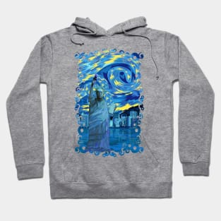 Funny Liberty Starry night abstract style Hoodie